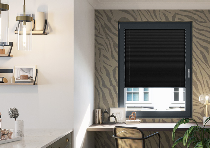 Solaris, Noir - Stick Fit Pleated Blind - Image 3